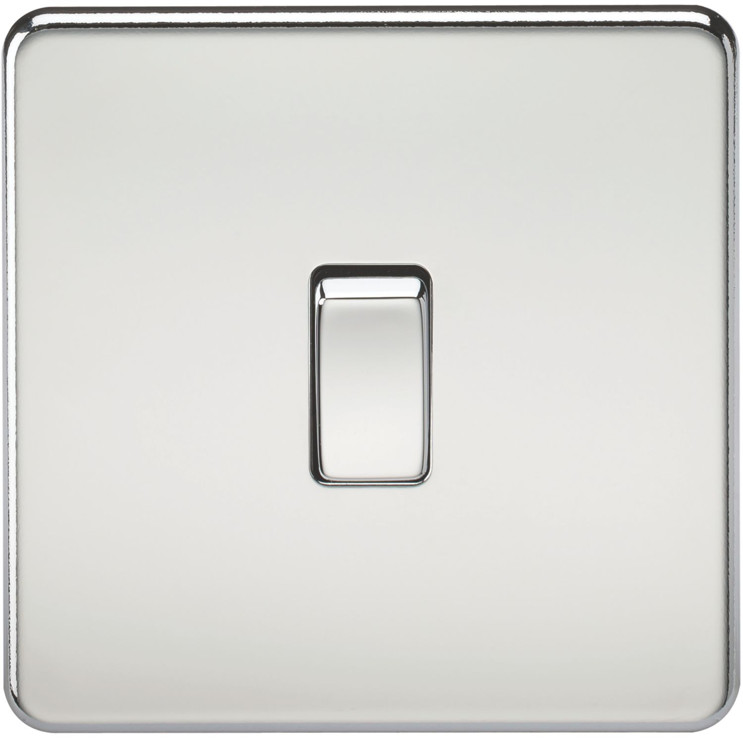 Knightsbridge 10AX 1-Gang 2-Way Light Switch Polished Chrome (188TY)