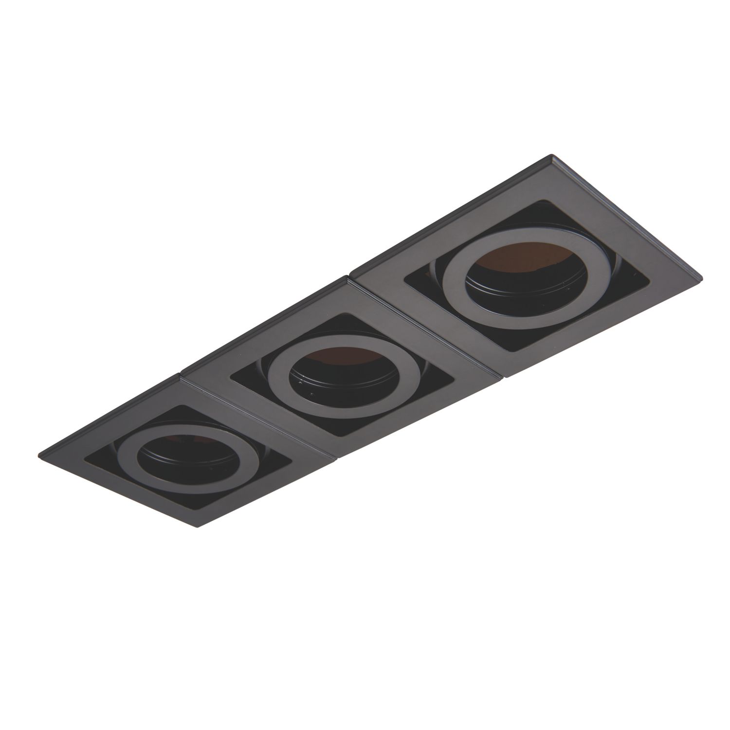 Saxby Xeno Swivel & Tilt Rectangular Recessed 3-Light Downlight Matt Black (188VX)