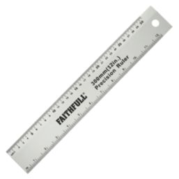 Faithfull FAIRULE300 Aluminium Ruler 12" (300mm)