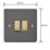 Varilight  10A 2-Gang 2-Way Light Switch  Graphite Grey with Colour-Matched Inserts