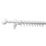 Rothley Matt White Extendable Curtain Pole with Orb Finials 28mm x 165-300cm
