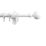 Rothley Matt White Extendable Curtain Pole with Orb Finials 28mm x 165-300cm