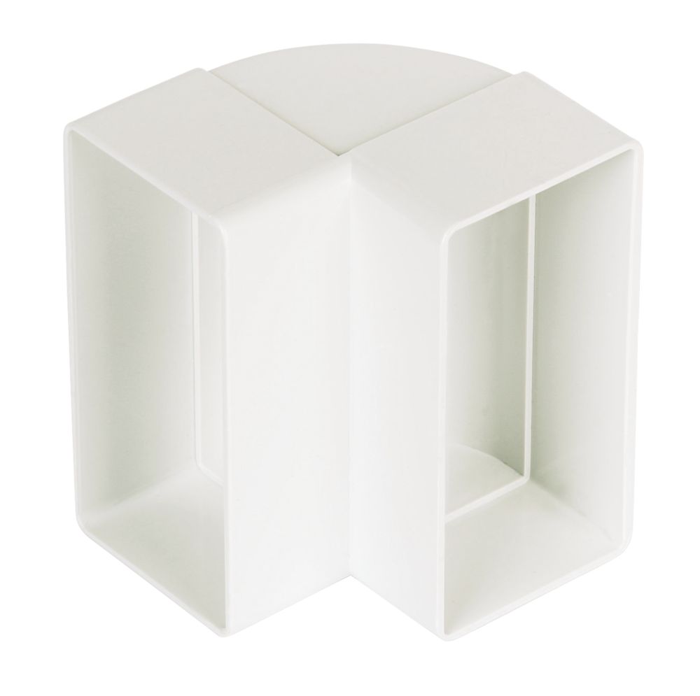 Manrose Rectangular 90° Vertical Bend White 100mm