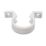 FloPlast Push-Fit Pipe Clips White 40mm 10 Pack