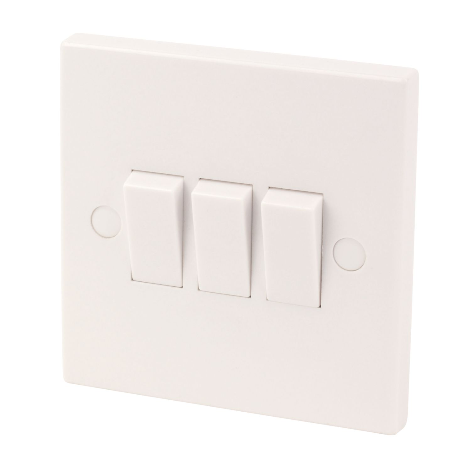Essentials 10AX 3-Gang 2-Way Light Switch White (1892D)
