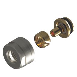 Warmup 3/4" Eurocone to 12 x 1.6mm Pipe Connector Nickel