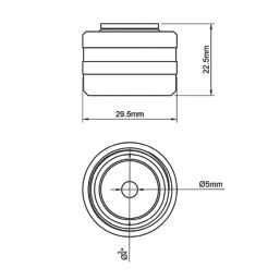 Warmup 3/4" Eurocone to 12 x 1.6mm Pipe Connector Nickel