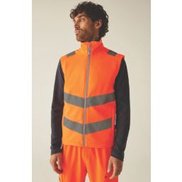 Regatta Hi-Vis Pro Contract Ablaze Softshell Bodywarmer Orange 4X Large 59.4" Chest