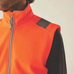 Regatta Hi-Vis Pro Contract Ablaze Softshell Bodywarmer Orange 4X Large 59.4" Chest