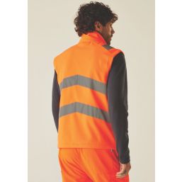 Regatta Hi-Vis Pro Contract Ablaze Softshell Bodywarmer Orange 4X Large 59.4" Chest