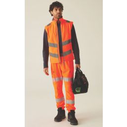 Regatta Hi-Vis Pro Contract Ablaze Softshell Bodywarmer Orange 4X Large 59.4" Chest