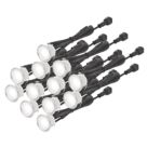 Aurora M-Lite 30mm Outdoor Round LED Deck Light Kit Stainless Steel 7.2W 144lm 12 Pack