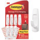 Command White Self-Adhesive Large Utility Hook  7 Pack