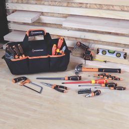 BLACK+DECKER 59-Piece Household Tool Set with Soft Case in the Household  Tool Sets department at