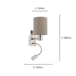 Eglo Pasteri Wall Light Silver