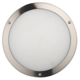 Saxby Anchorage LED Bathroom Ceiling Light Satin Nickel 9W 650lm