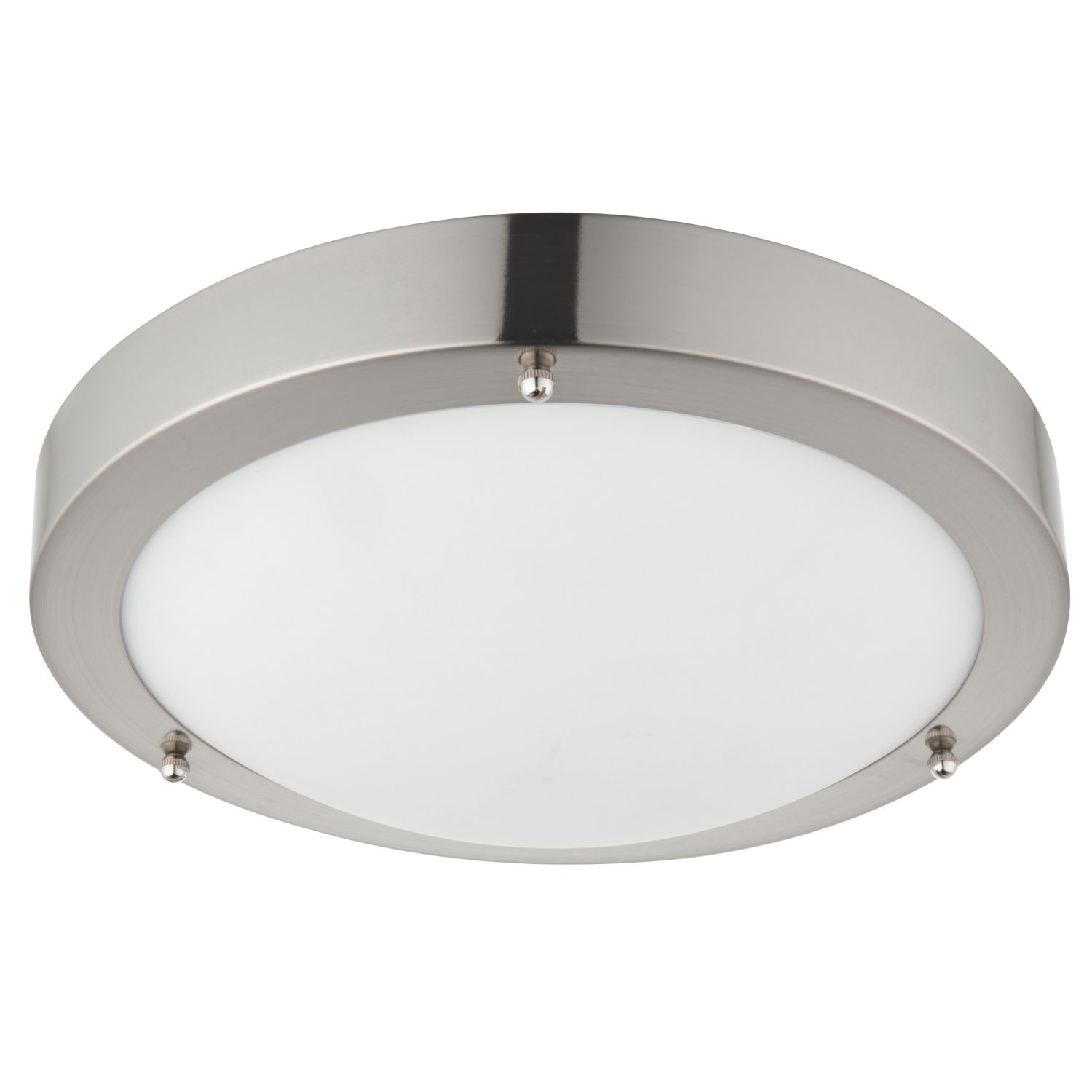 Saxby Anchorage LED Bathroom Ceiling Light Satin Nickel 9W 650lm (189PP)