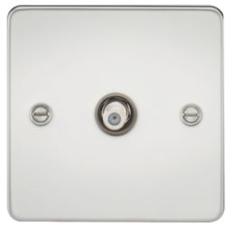Knightsbridge  1-Gang F-Type Satellite Socket Polished Chrome