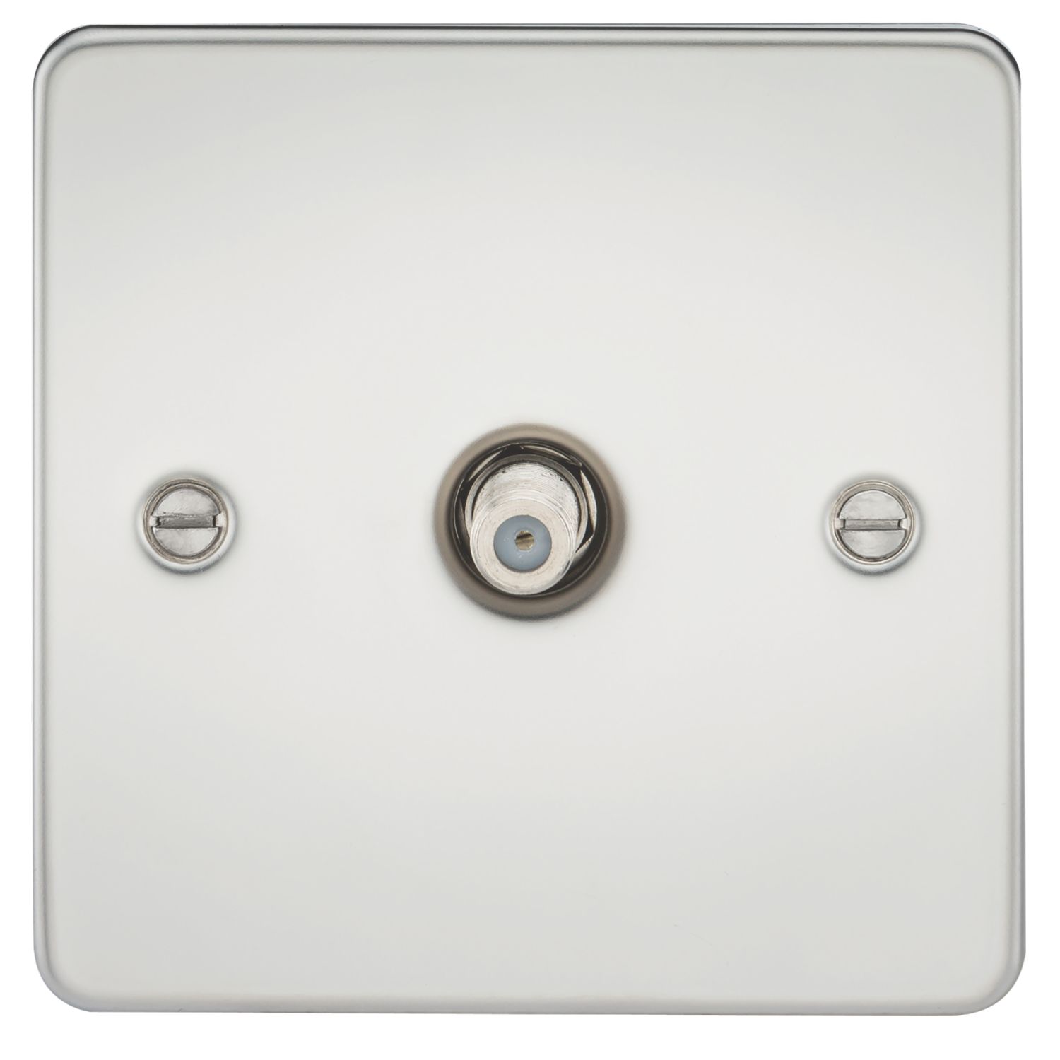 Knightsbridge 1-Gang F-Type Satellite Socket Polished Chrome (189TY)
