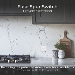 British General  13A Switched Fused Spur  White