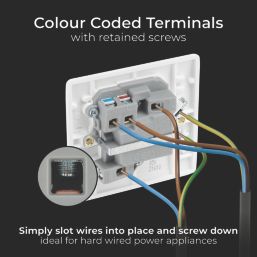 British General  13A Switched Fused Spur  White