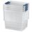 Essentials 15Ltr 283mm x 390mm x 200mm Transparent Storage Box 4 Pack