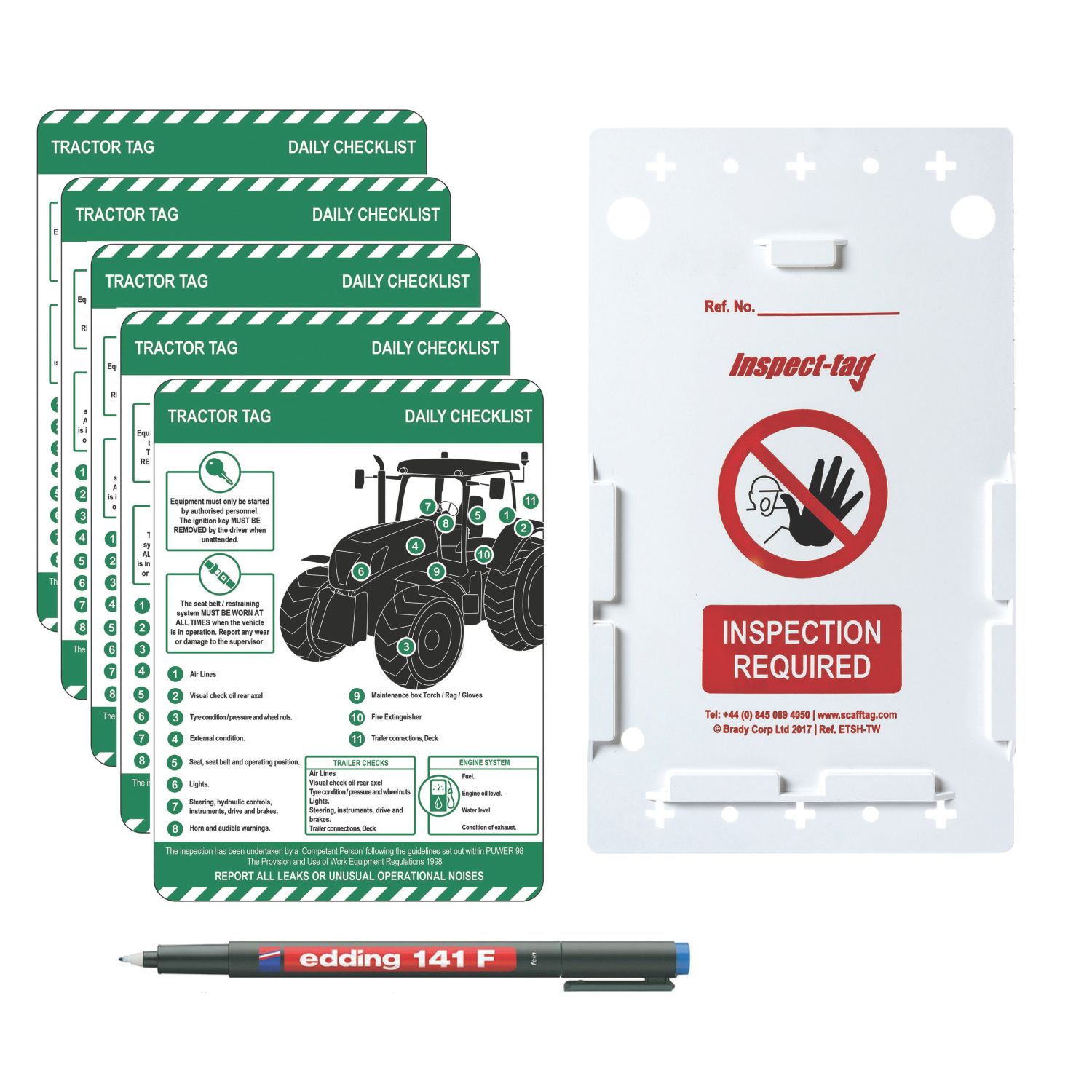 Scafftag Tractor Tag Kit 7 Pieces (189YU)