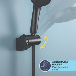 Grohe Vitalio Universal Wall Hand Shower Holder Matt Black 83mm
