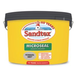 Sandtex  Smooth Plymouth Grey Masonry Paint 10Ltr