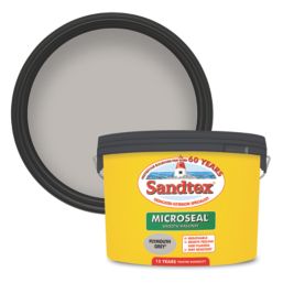 Sandtex 10Ltr Smooth Plymouth Grey Masonry Paint