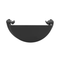 FloPlast  Half Round External Stop End Black 112mm