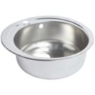 Essentials  1 Bowl Stainless Steel Round Kitchen Sink 485mm x 485mm
