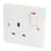 Hager Sollysta WMSS81 13A 1-Gang 2P+E Switched Socket White