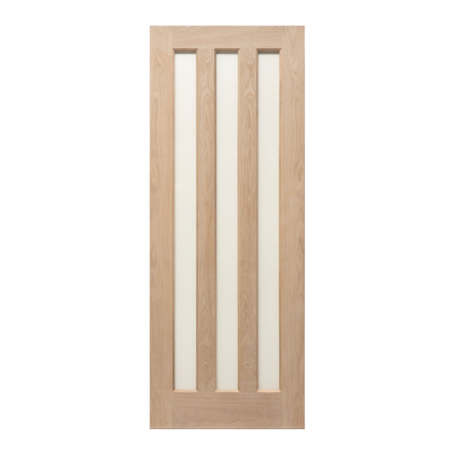 Modern 3-Clear Light Unfinished Oak Wooden Traditional Internal Door 1981mm x 762mm (190FA)