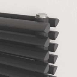 Ximax Aurora Duplex 600mm x 1200mm 5413BTU Anthracite Horizontal Designer Radiator