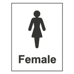 Essentials "Female" Toilet Door Sign 200mm x 150mm