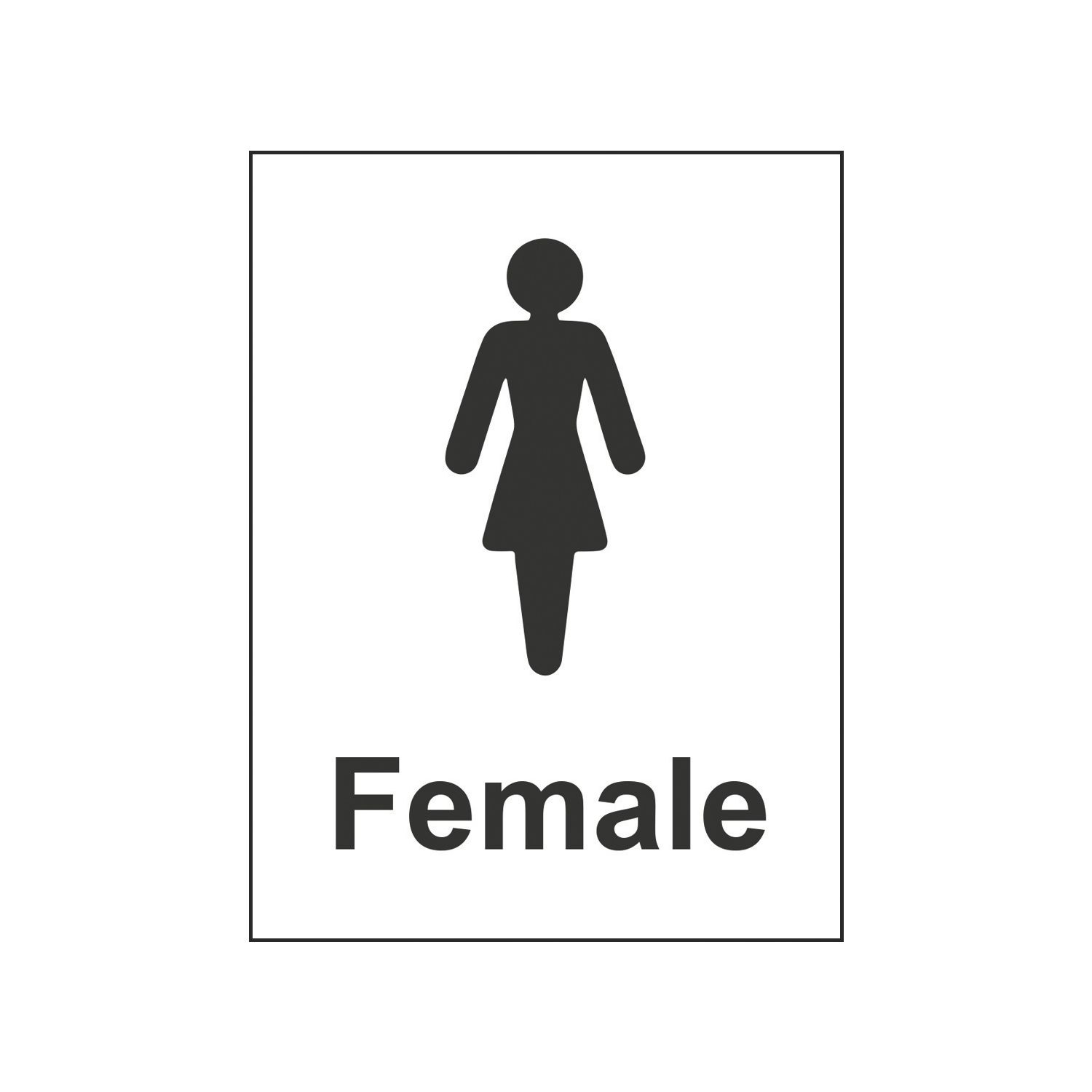 Essentials "Female" Toilet Door Sign 200mm x 150mm (190HL)
