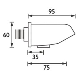 Bristan Gummers Fixed Vandal-Resistant Shower Head Chrome 47mm