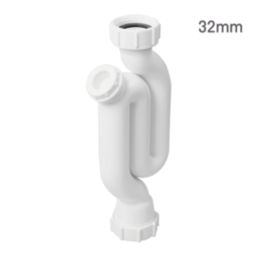 Flomasta Pedestal Compression Trap White G1 1/4" x 32-36mm