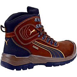 Puma Sierra Nervada Mid Metal Free  Safety Boots Brown Size 10.5