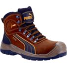 Puma Sierra Nervada Mid Size 10.5  Brown Water-Resistant  Safety Boots