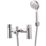 Swirl Caldew Deck-Mounted  Bath/Shower Mixer Tap Silver