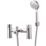 Swirl Caldew Silver 170mm Deck Mounted Dual Control Manual Shower Mixer Tap