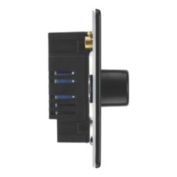 LAP  3-Gang 2-Way LED Dimmer Switch  Matt Black with Colour-Matched Inserts