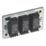 LAP  3-Gang 2-Way LED Dimmer Switch  Matt Black with Colour-Matched Inserts