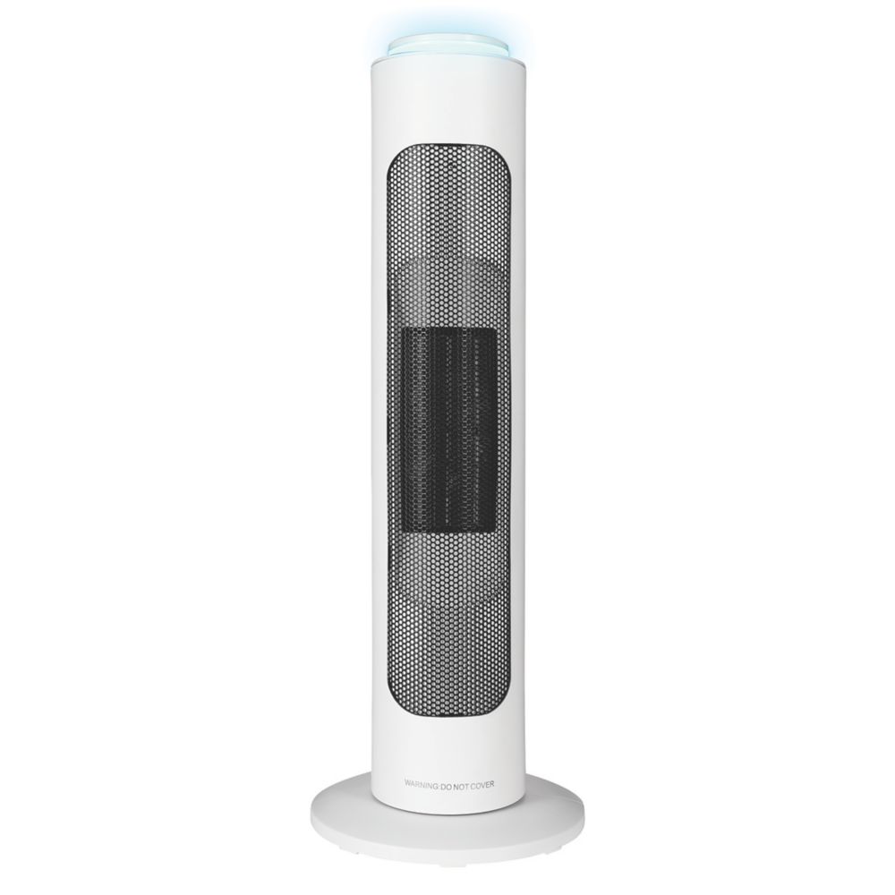 TCP 2 Blade Smart Floor-Standing Tower Fan 2000W White - Screwfix