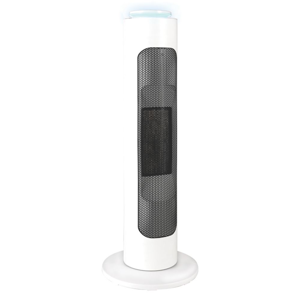 TCP Bladeless Smart FloorStanding Tower Fan Heater 2000W White Screwfix