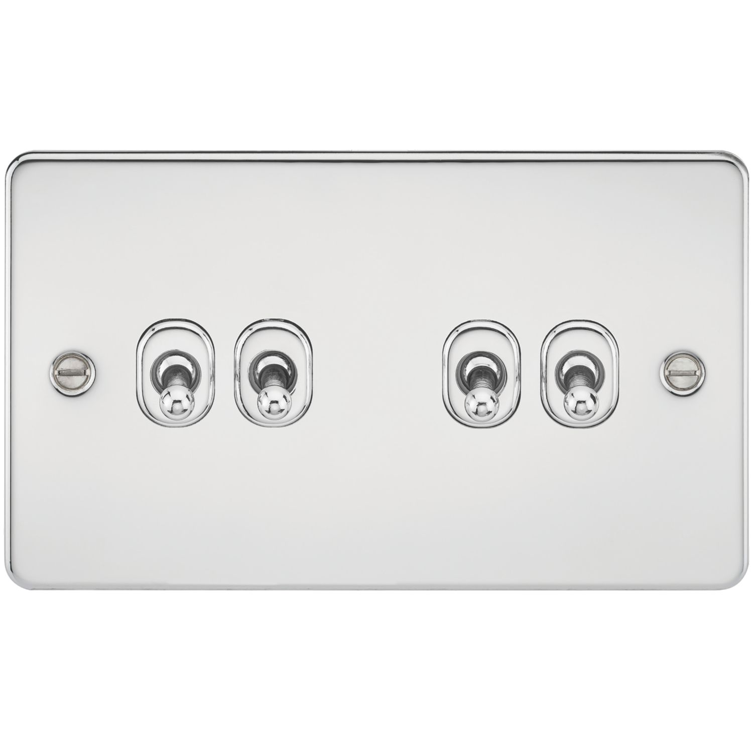 Knightsbridge 10AX 4-Gang 2-Way Light Switch Polished Chrome (190TX)