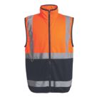 Regatta Pro Zip Collar Vest Hi-Vis Vest Orange/Navy 2X Large 47" Chest