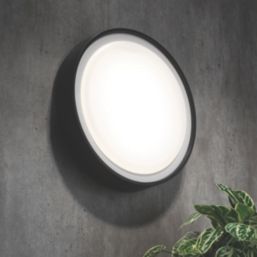 Coast Ripon Outdoor Round LED Bulkhead Light Black 15W 850lm